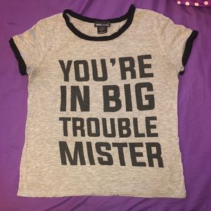 A black and grey shirt